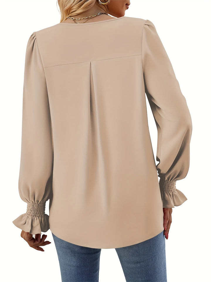 Daisy | Chic V-Neck Puff Sleeve Blouse