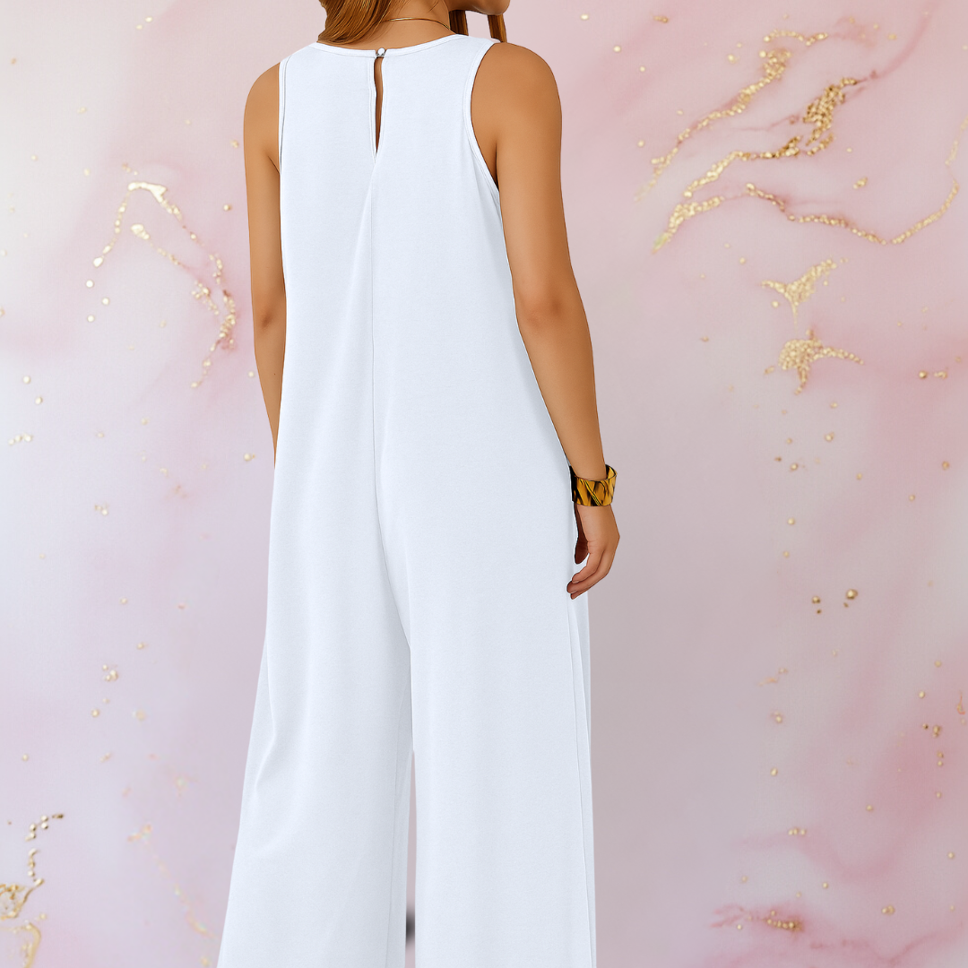 Dacey | Comfortable jumpsuit with V-neck and wide legs