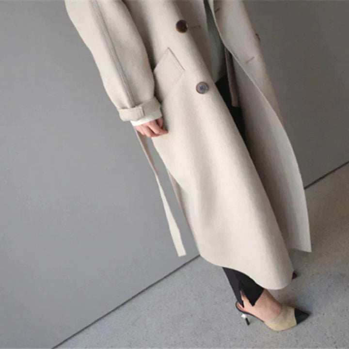 Sarah | Elegant Wool-Blend Long Coat
