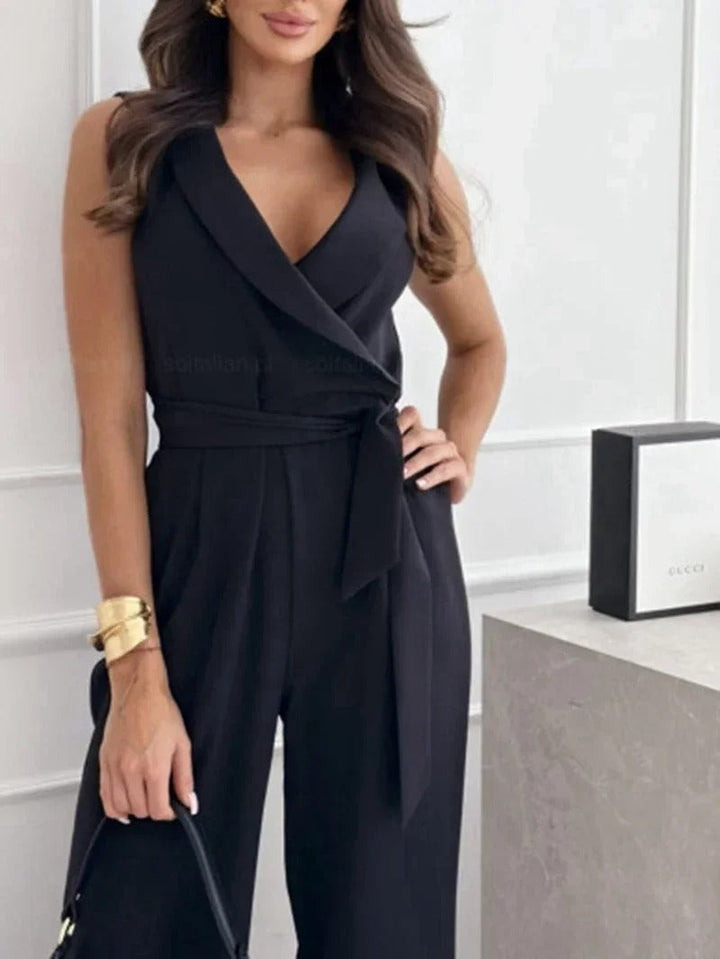 Layla | Stylish Wrap-Front Wide-Leg Jumpsuit