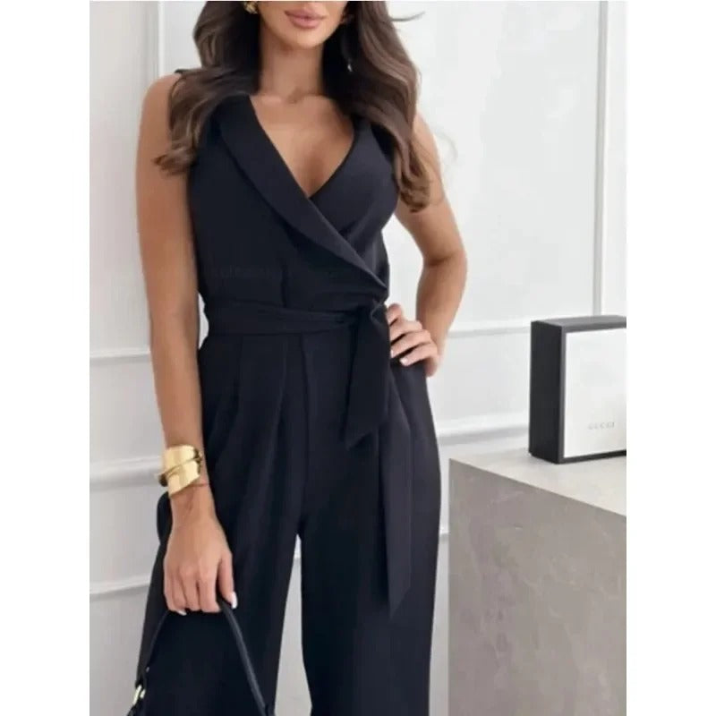 Layla | Stylish Wrap-Front Wide-Leg Jumpsuit