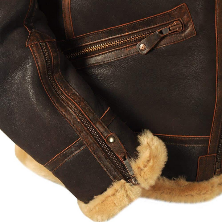 Adrian | Vintage Fur-Lined Aviator Jacket