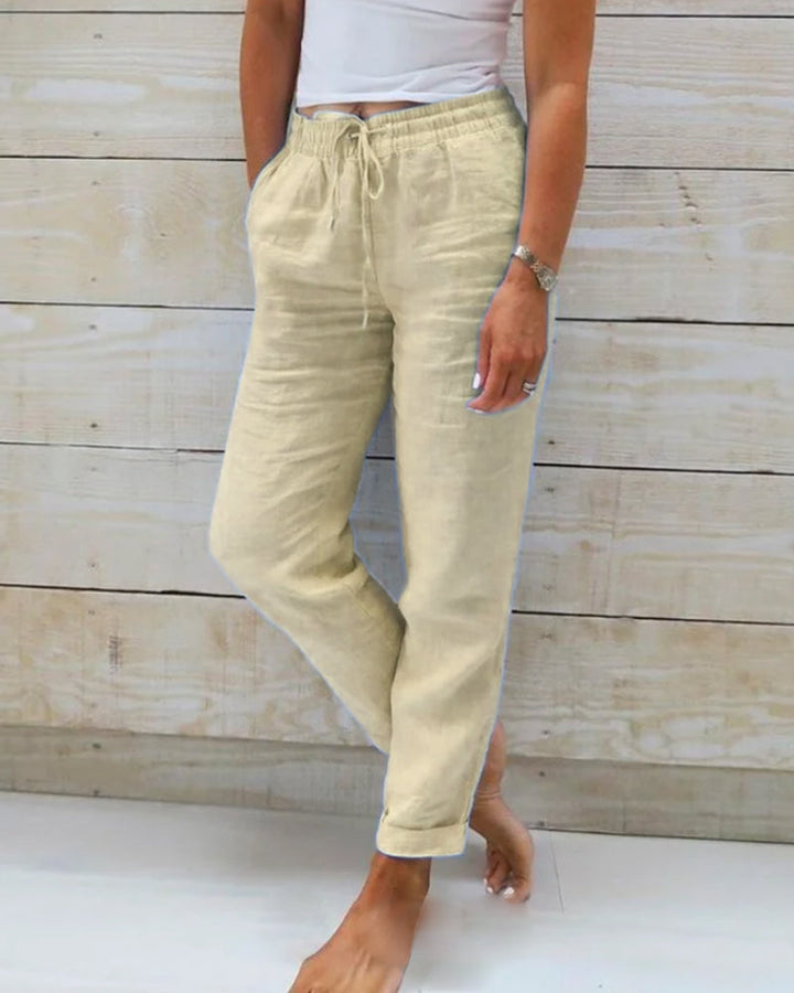 Isla | Relaxed Fit Linen Joggers