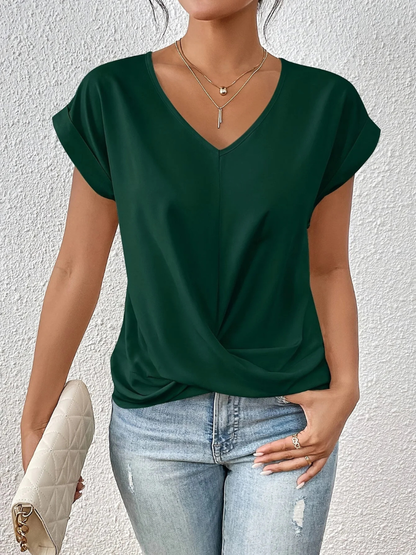 Celina | Stylish Effortless Chic V-Neck Tee