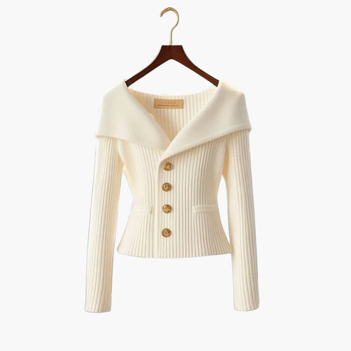 Angelica | Women's Ribbed Buttoned Jacket