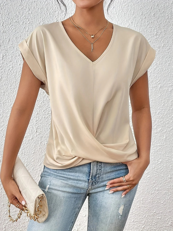Celina | Stylish Effortless Chic V-Neck Tee