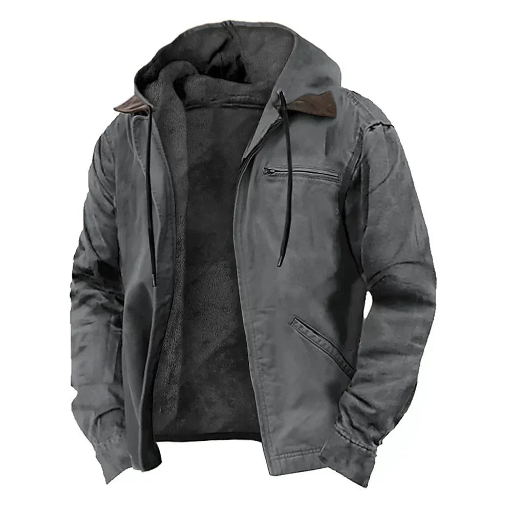 Abraham | Stylish Fleece-Lined Hooded Jacket