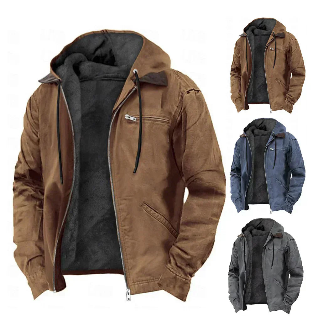 Abraham | Stylish Fleece-Lined Hooded Jacket