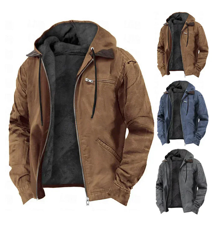Abraham | Stylish Fleece-Lined Hooded Jacket
