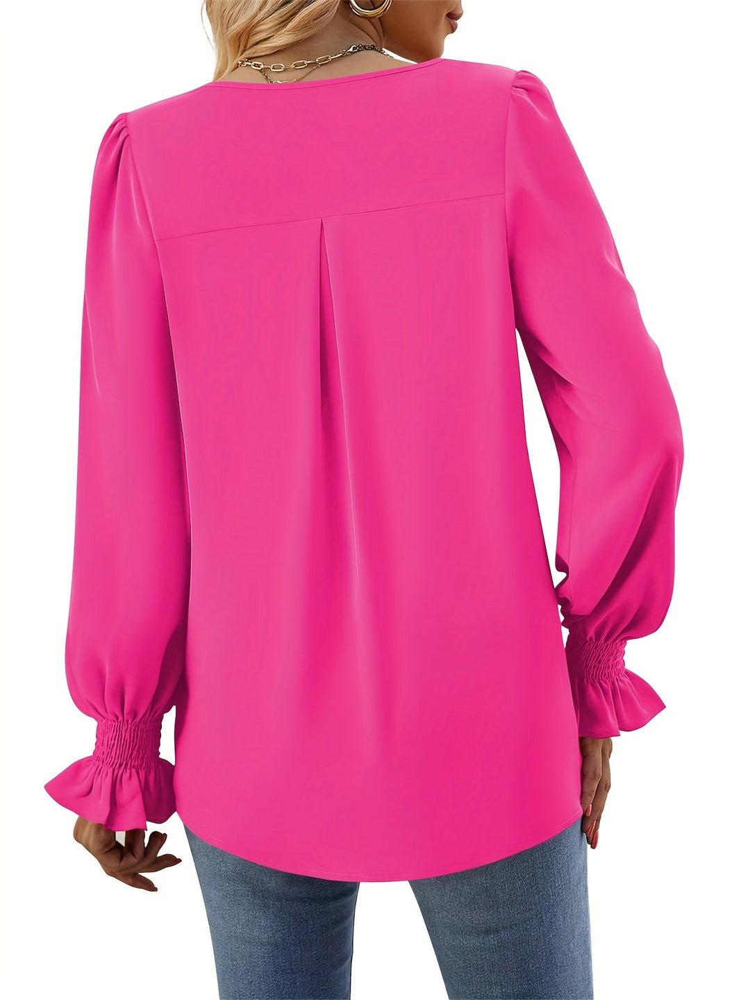 Daisy | Chic V-Neck Puff Sleeve Blouse