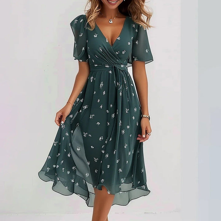 Nallely | Stylish Floral Wrap Dress