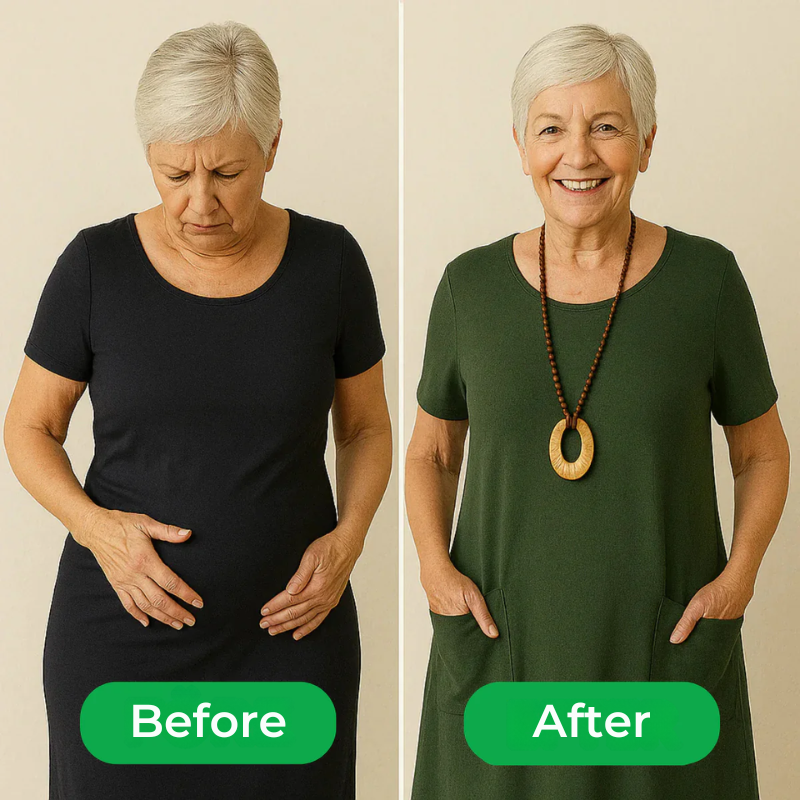 ALMARA | ELEGANT DRESS WITH DISCREET TUMMY COVERAGE