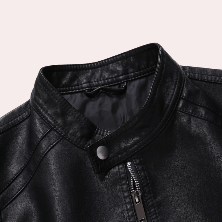Magnus | Sleek Leather Biker Jacket