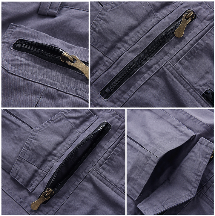 Spencer | Stylish Zipper Details Utility Cargo Shorts
