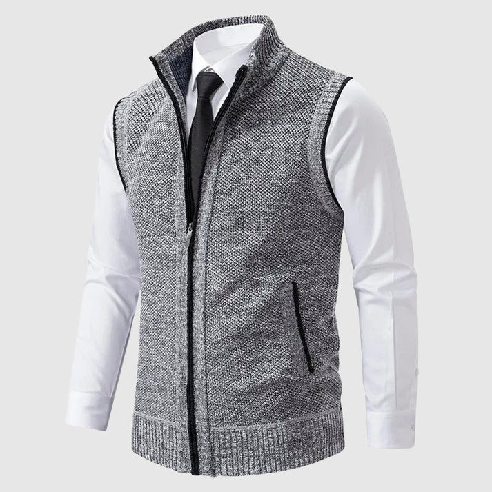 Louis | Stylish Zip-Up Knit Vest