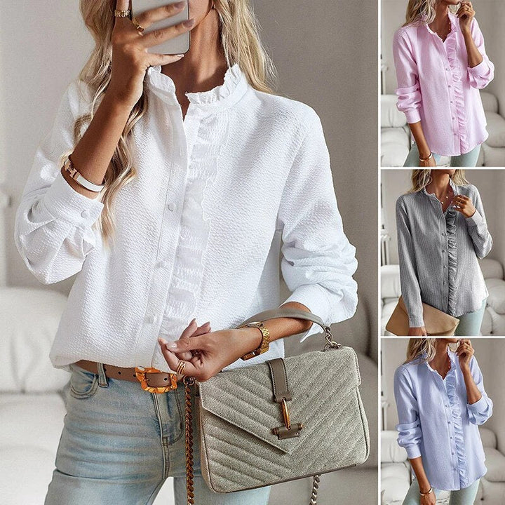 Lena | Elegant Ruffled Collar Shirt