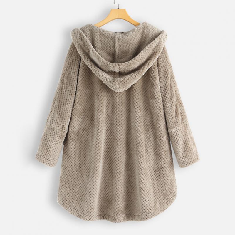 Daisy | Stylish Cozy Hooded Button-Up Coat