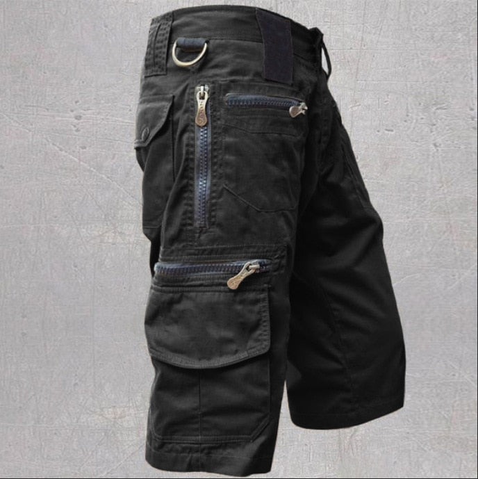 Spencer | Stylish Zipper Details Utility Cargo Shorts