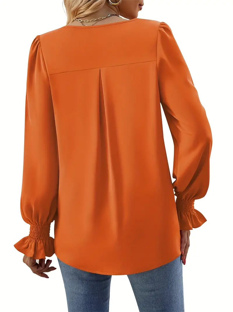 Daisy | Chic V-Neck Puff Sleeve Blouse