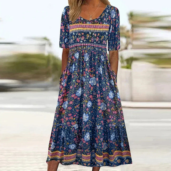 Arabella | Bohemian Floral Plus-Size Summer Dress