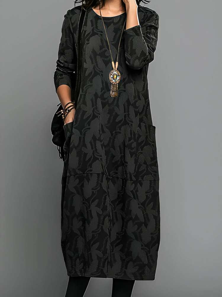 Cassie | Stylish Leaf Print Dress