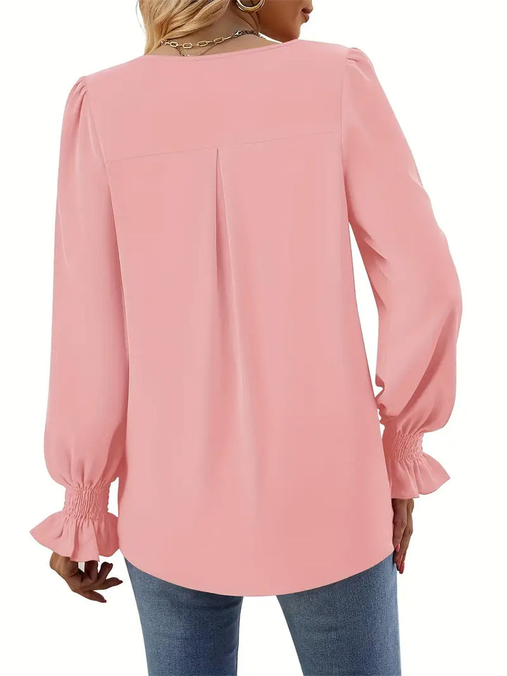Daisy | Chic V-Neck Puff Sleeve Blouse