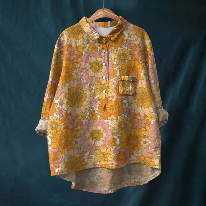 Meja | Elegant Long Sleeve Floral Shirt