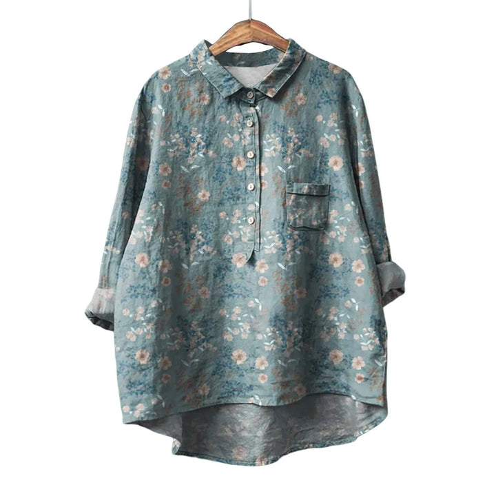Meja | Elegant Long Sleeve Floral Shirt
