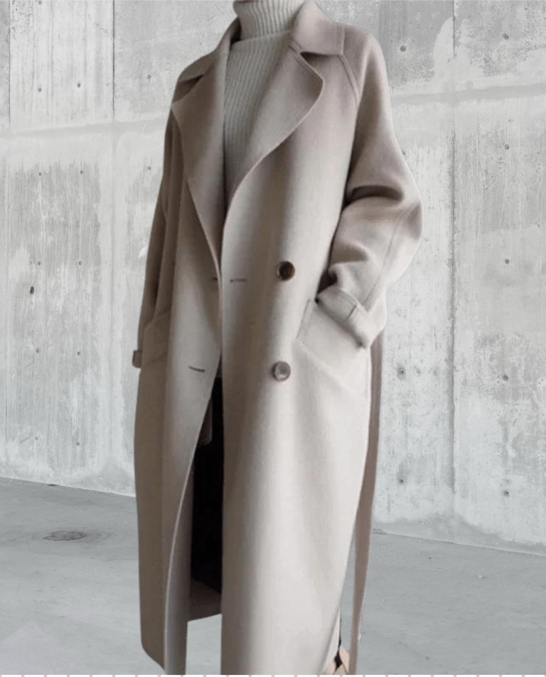 Sarah | Elegant Wool-Blend Long Coat