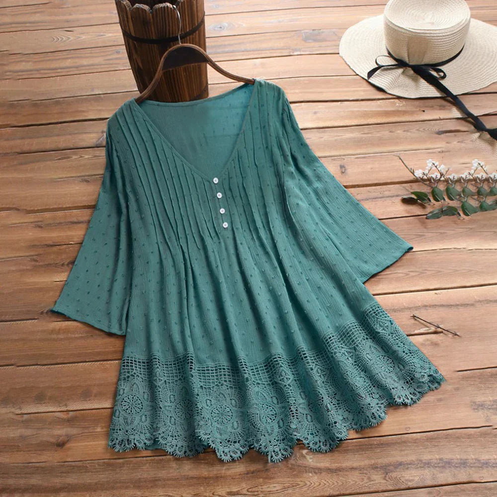 Caroline | Elegant Whisper Boho Blouse