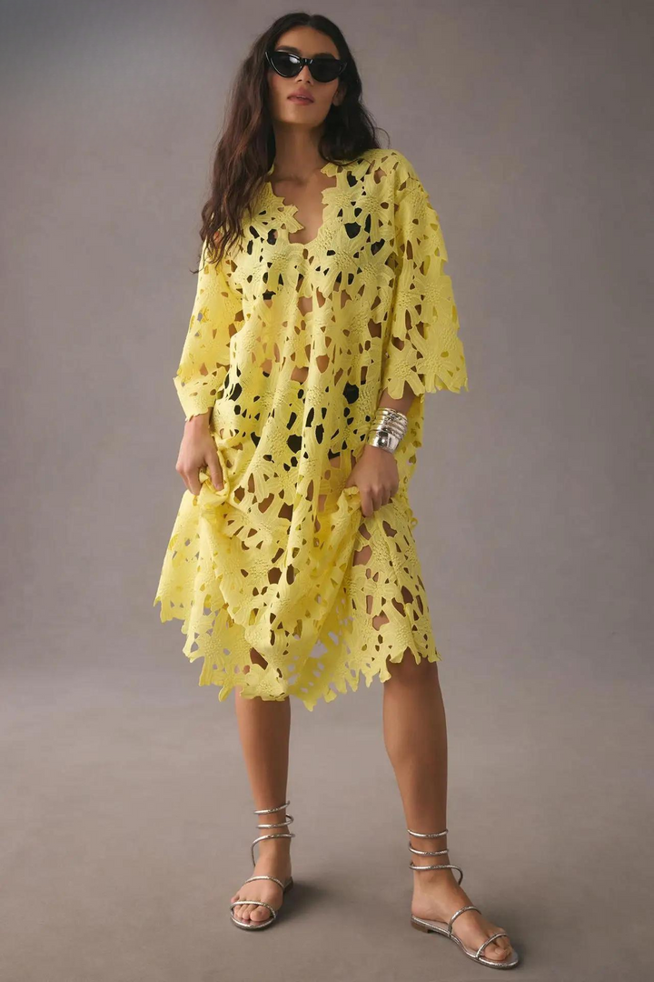 Kylie | Stylish Laser-Cut A-Line Dress