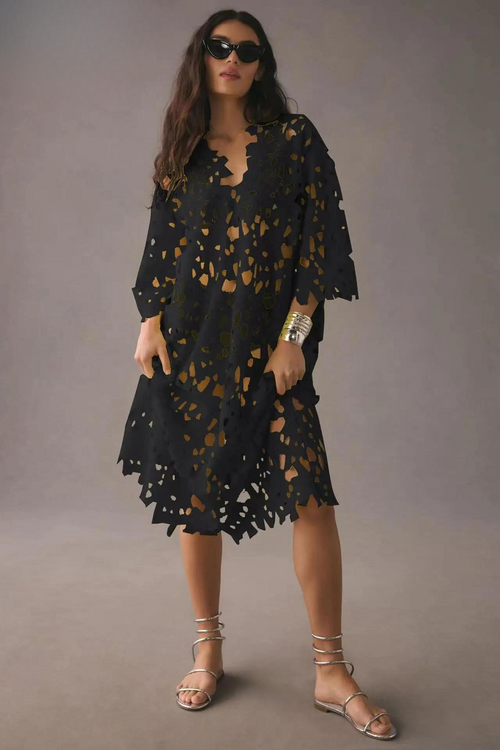 Kylie | Stylish Laser-Cut A-Line Dress
