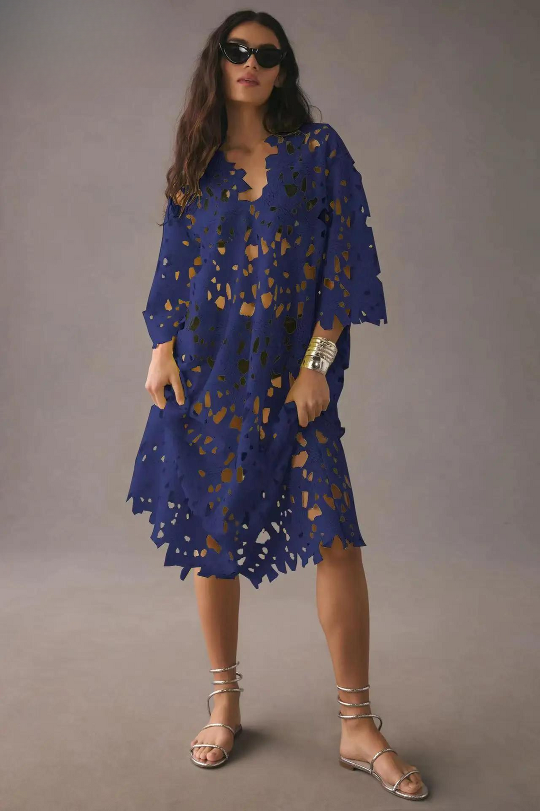 Kylie | Stylish Laser-Cut A-Line Dress