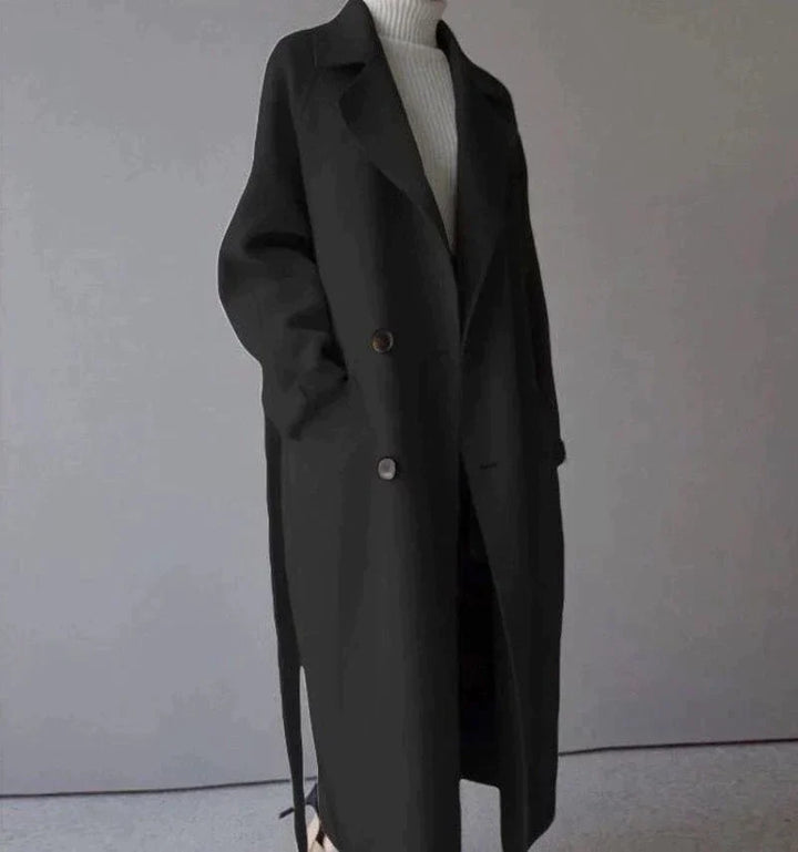 Sarah | Elegant Wool-Blend Long Coat
