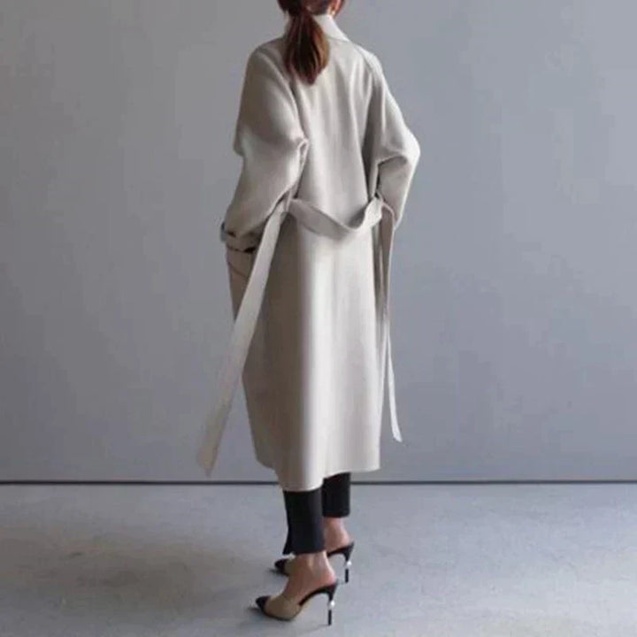 Sarah | Elegant Wool-Blend Long Coat