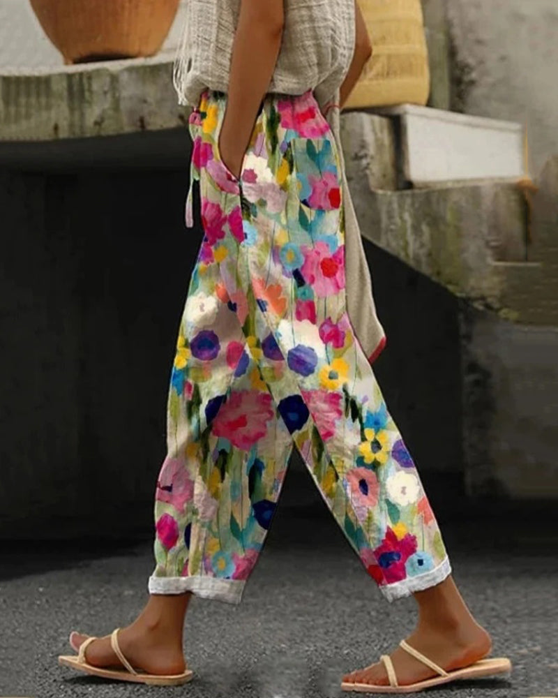 Kaitlyn | Stylish Casual Comfort Floral Print Pants