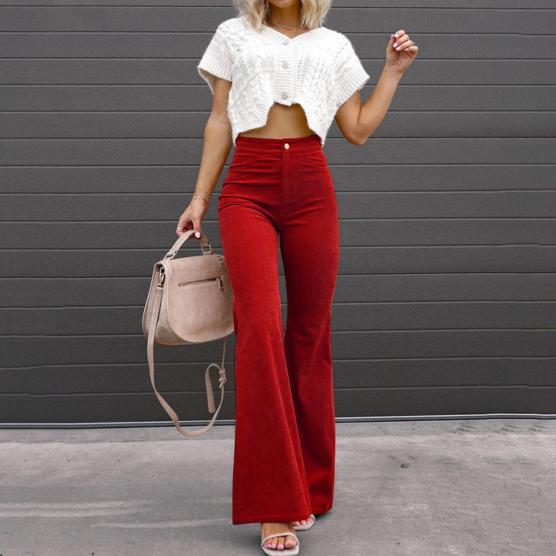 Eloise | Stylish High-Waisted Flared Pants
