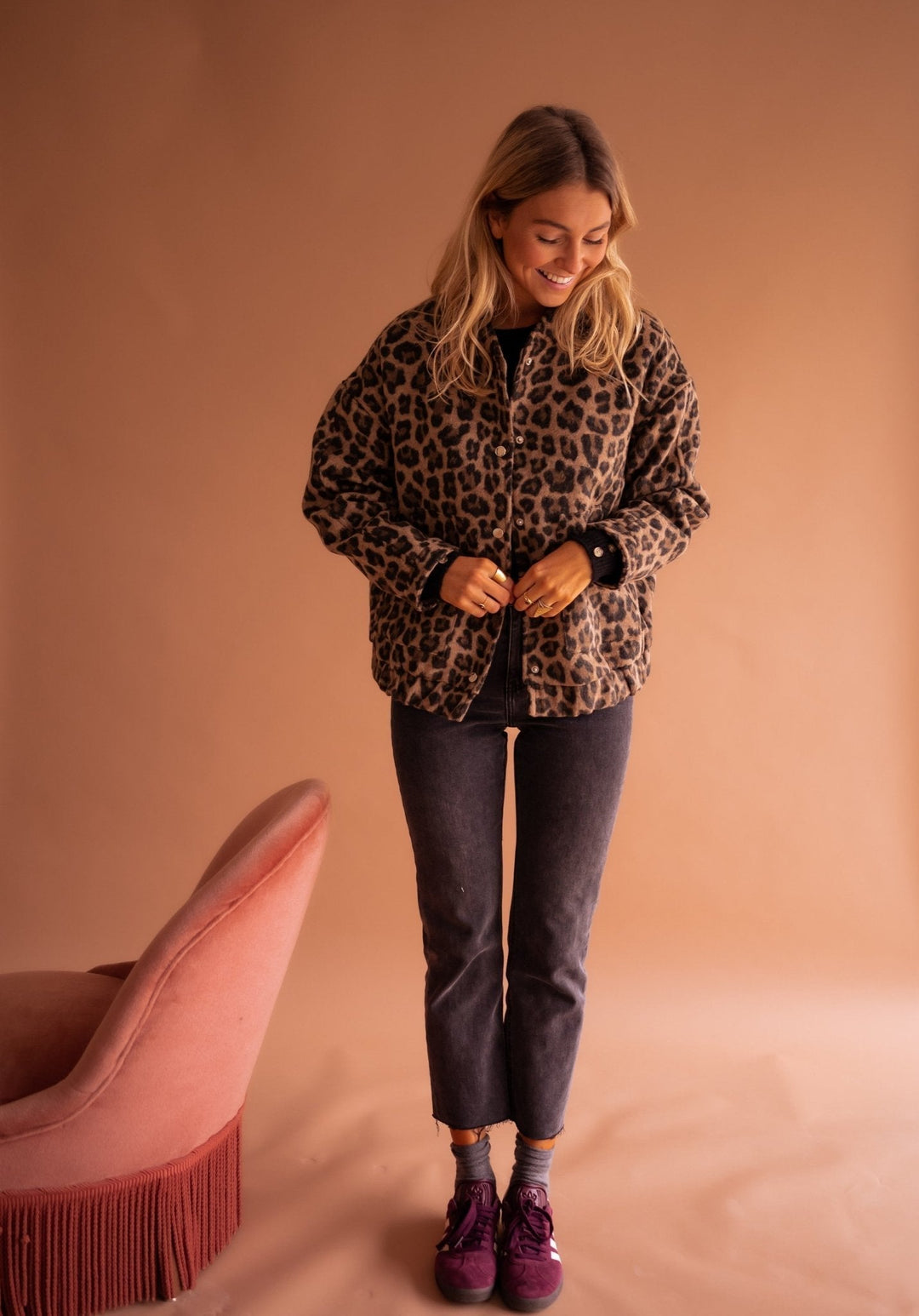 Luna | Trendy Jacket with Leopard Print
