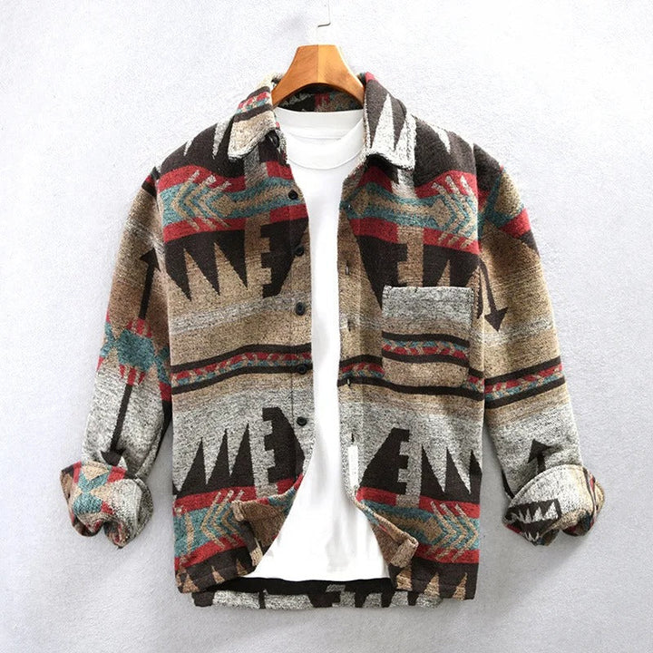 Benjamin | Stylish Tribal Print Button-Up Jacket