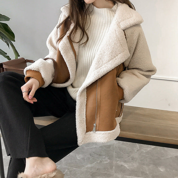 Erin | Stylish Faux Shearling Zip-Up Jacket