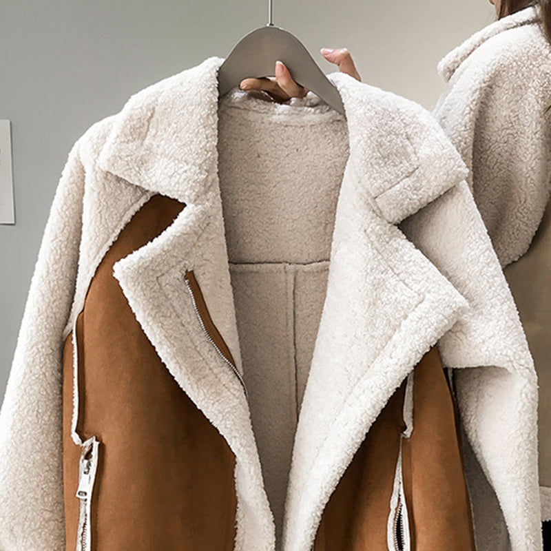 Erin | Stylish Faux Shearling Zip-Up Jacket