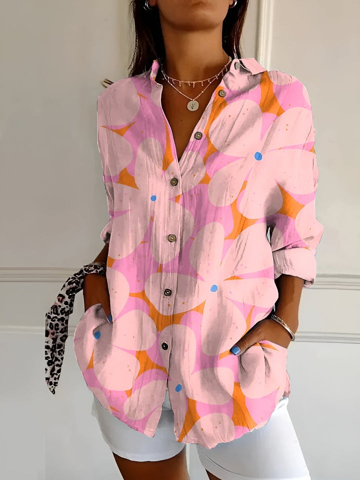 Amara | Floral Breeze Button-Up Shirt